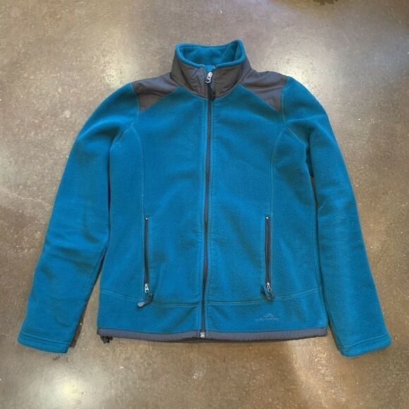 Eddie Bauer Women's Green Fleece Zip Up Jacket M - Picture 1 of 8